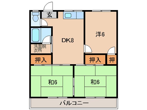 ハイツカントリーⅡの物件間取画像